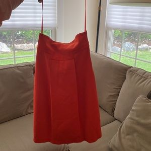 Diane Von Furstenberg Orange Strapless Dress with pockets